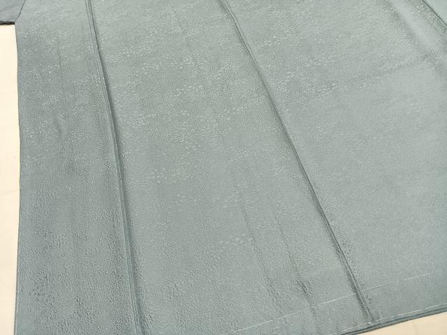 平和屋着物●上質な色無地　草花地紋　秘色色　正絹　逸品　未使用　AABK1021fy