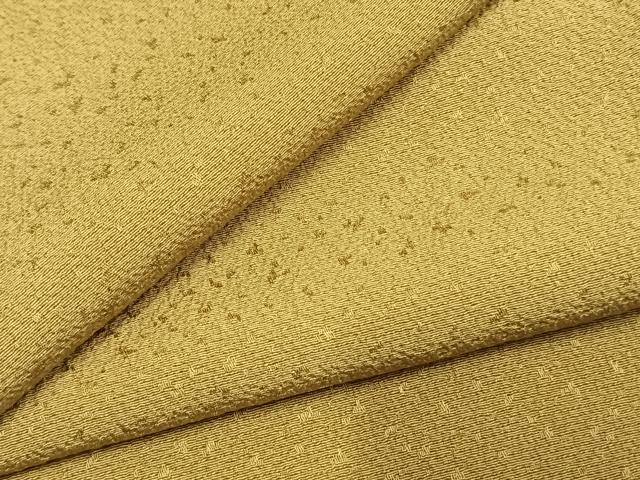 平和屋着物●上質な色無地　霞地紋　芥子色　正絹　逸品　未使用　AABK1022fy