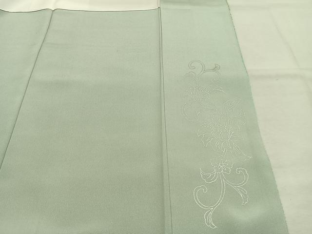 平和屋着物●京都　弥勒　MIROKU　訪問着　吉祥花唐草文　暈し染め　銀彩　正絹　逸品　未使用　AABK1027fy