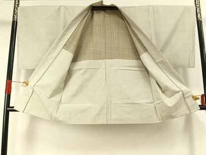 平和屋着物●男性　綿薩摩　アンサンブル　絣文様　木綿　逸品　AABK1033fy