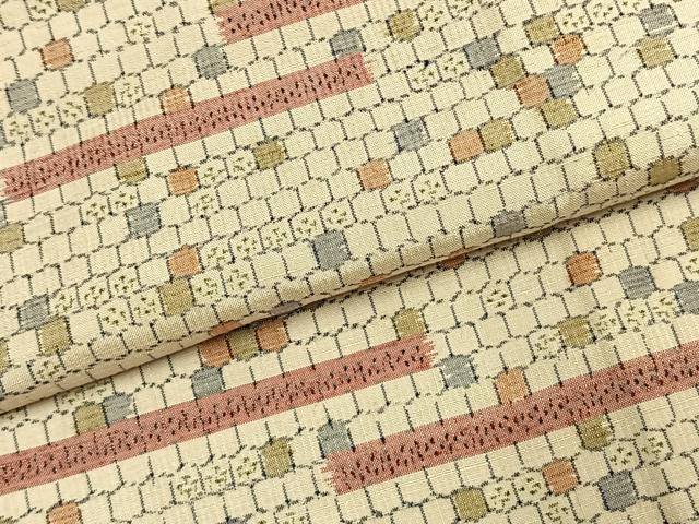 平和屋着物●銀座　志ま亀　紬　亀甲文様　たとう紙付き　正絹　逸品　AABK1035fy