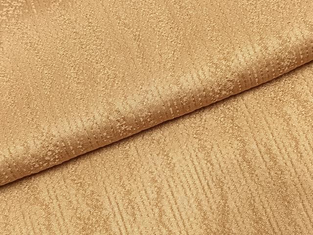 平和屋着物●上質な色無地　よろけ縞地紋　飴色　正絹　逸品　AABK1038fy