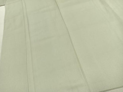 平和屋着物●上質な色無地　白緑色　正絹　逸品　AABK1041fy