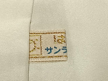 平和屋着物●上質な色無地　山吹茶色　正絹　逸品　AABK1045fy
