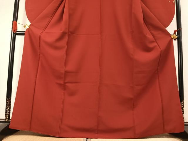 平和屋着物●小振袖　二尺袖　舞桜文　金彩　洗える着物　AABK1046fy