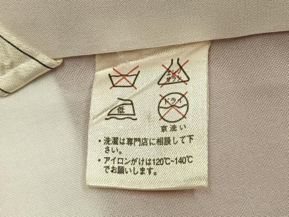 平和屋着物●小振袖　二尺袖　草花文　金彩　洗える着物　AABK1047fy
