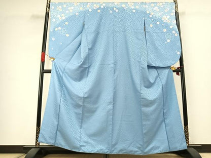 平和屋着物●小振袖　二尺袖　舞桜文　暈し染め　洗える着物　AABK1049fy