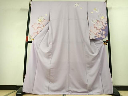 平和屋着物●小振袖　二尺袖　雪輪花文　洗える着物　AABK1050fy