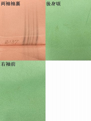 平和屋着物●小振袖　二尺袖　舞花文　暈し染め　金彩　洗える着物　AABK1051fy