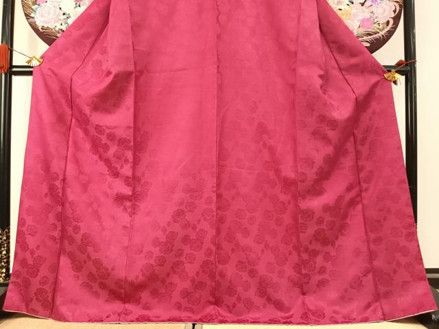 平和屋着物●小振袖　二尺袖　刺繍　草花文　金彩　洗える着物　AABK1052fy