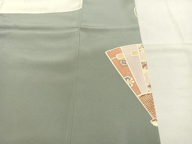 平和屋着物●豪華色留袖　作家物　扇面文　金彩　正絹　逸品　AABK1064fy
