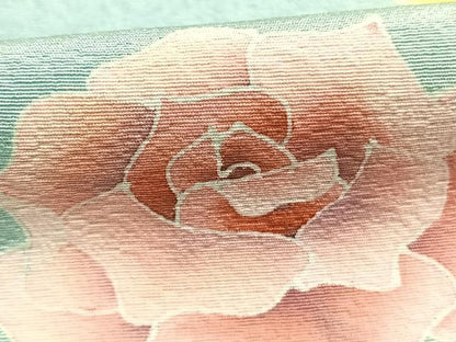 平和屋着物●訪問着　薔薇　暈し染め　正絹　逸品　AABK1074fy