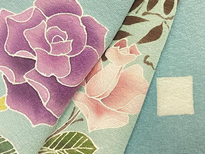 平和屋着物●訪問着　薔薇　暈し染め　正絹　逸品　AABK1074fy
