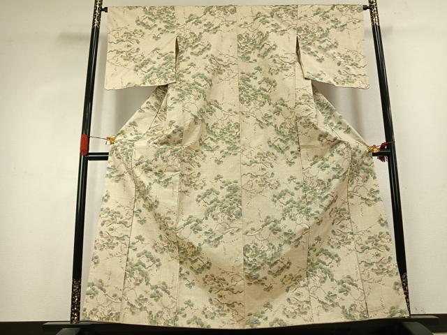 平和屋着物●本場大島紬　7マルキ　総絣　枝松文　正絹　逸品　AABK1084fy