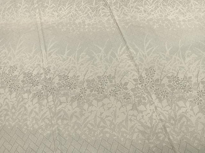 平和屋着物●本塩沢　訪問着　草花文　正絹　逸品　AABK1086fy
