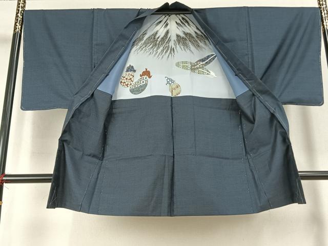 平和屋着物●男性　本場大島紬　アンサンブル　長襦袢(袷)セット　100亀甲　総詰め　正絹　逸品　AABK1092fy