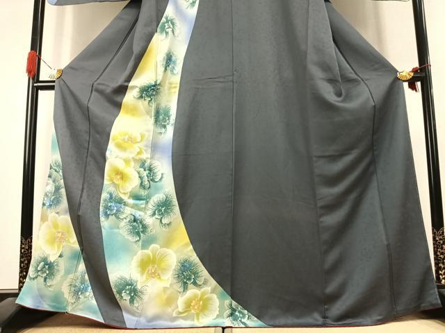 平和屋着物●ファッションブランド　hiromichi nakano　ヒロミチナカノ　訪問着　舞花文　暈し染め　金彩　正絹　逸品　AABK1095fy
