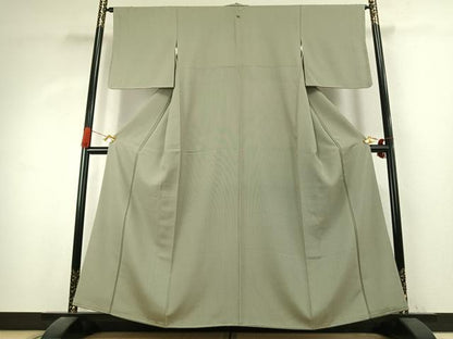 平和屋着物●江戸小紋　万筋　山葵色×老竹色　正絹　逸品　未使用　AABK1097fy
