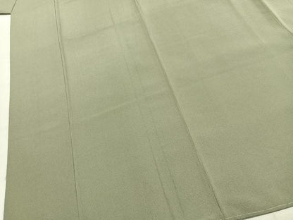 平和屋着物●江戸小紋　万筋　山葵色×老竹色　正絹　逸品　未使用　AABK1097fy