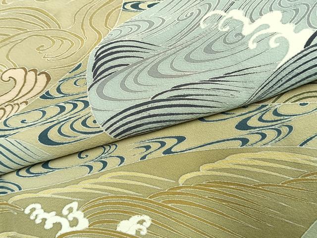 平和屋着物●中村玉緒　訪問着　立波文　正絹　逸品　未使用　AABK1099fy