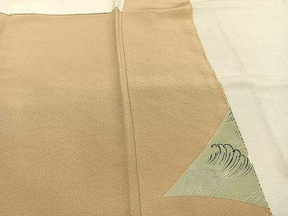 平和屋着物●中村玉緒　訪問着　立波文　正絹　逸品　未使用　AABK1099fy