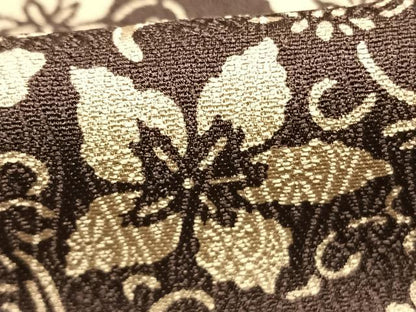 平和屋着物●今井喜三郎　小紋　草花文　反端付き　正絹　逸品　AABK1107fy