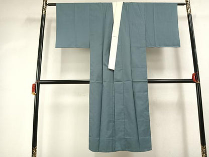 平和屋着物●男性　長襦袢　無双仕立て　富士山　龍　暈し染め　金彩　正絹　逸品　AABK1119fy
