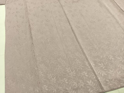 平和屋着物●上質な色無地　南天地紋　鴇鼠色　正絹　逸品　AABK1121fy