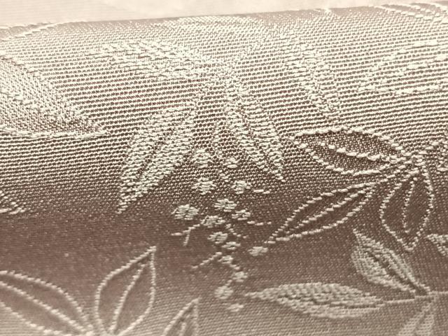 平和屋着物●上質な色無地　南天地紋　鴇鼠色　正絹　逸品　AABK1121fy