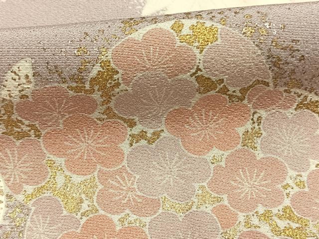 平和屋着物●訪問着　草花文　金彩　正絹　逸品　AABK1123fy