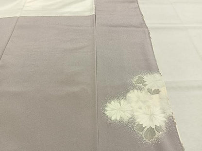 平和屋着物●訪問着　草花文　金彩　正絹　逸品　AABK1123fy