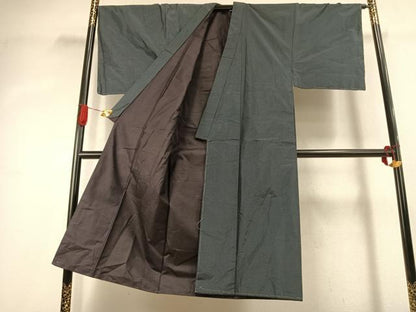 平和屋着物●男性　本場大島紬　アンサンブル　格子　正絹　逸品　AABK1124fy