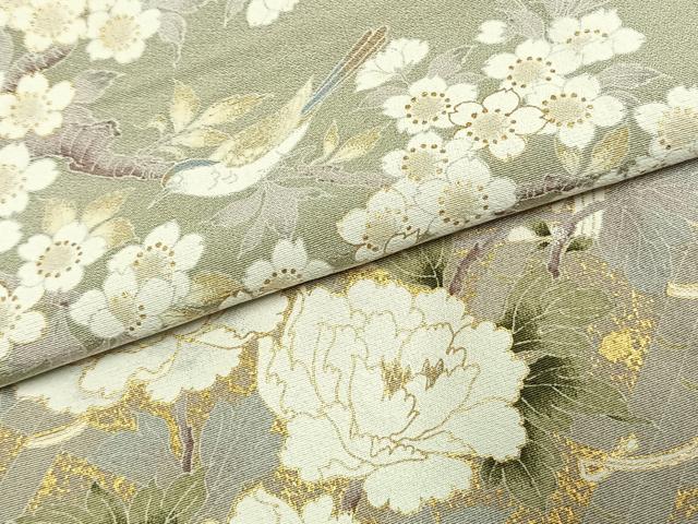 平和屋着物●訪問着　花鳥文　金彩　正絹　逸品　AABK1128fy
