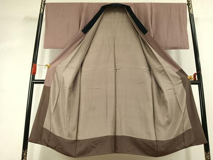 平和屋着物●男性　長襦袢　袷　絞り　風景文　正絹　逸品　AABK1136fy
