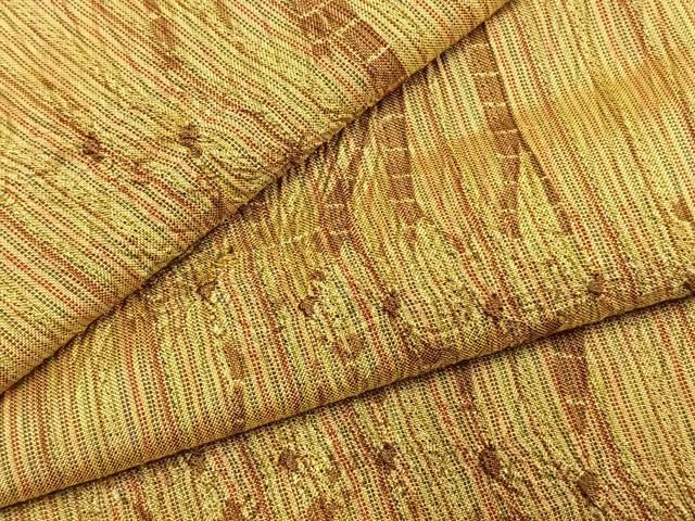 平和屋着物●上質な紬　竜巻絞り　変わり縞　正絹　逸品　AABK1137fy