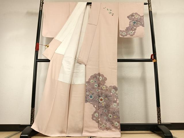 平和屋着物●訪問着　辻が花　絞り　正絹　逸品　AABK1143fy