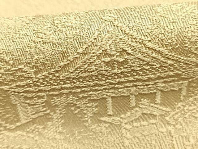 平和屋着物●上質な色無地　風景地紋　蒸栗色　正絹　逸品　AABK1144fy