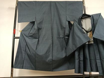 平和屋着物●男性　本場大島紬　アンサンブル　160亀甲　総詰め　正絹　逸品　AABK1147fy