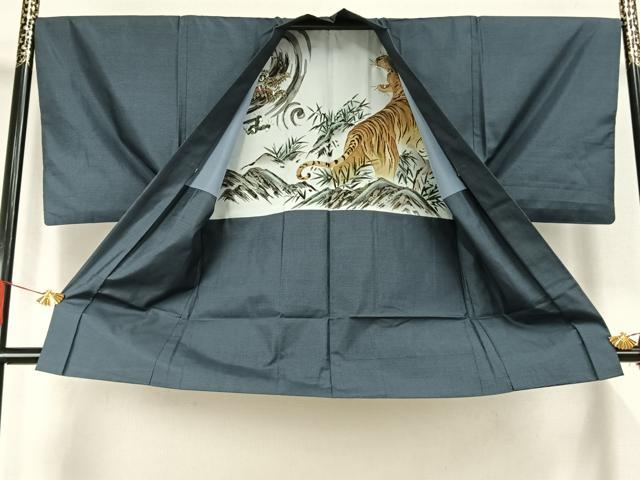 平和屋着物●男性　本場大島紬　アンサンブル　160亀甲　総詰め　正絹　逸品　AABK1147fy