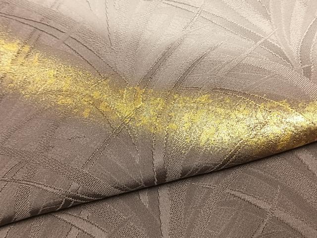 平和屋着物●皇室献上作家　北出与三郎　訪問着　草葉地紋　暈し染め　金彩　正絹　逸品　AABK1152fy