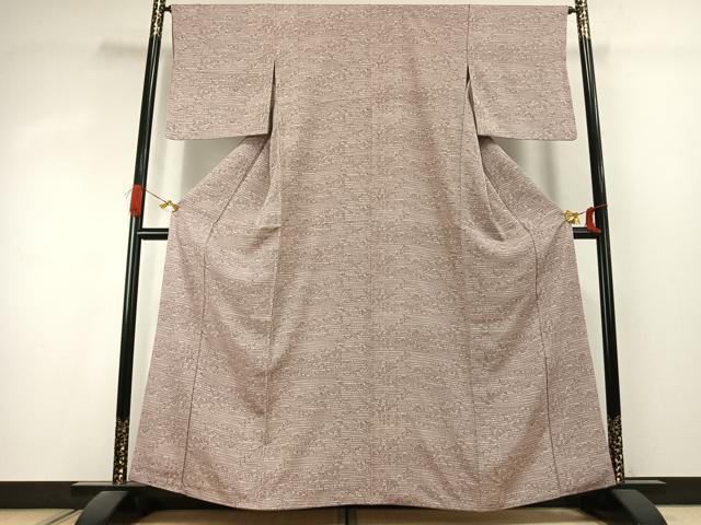 平和屋着物●伝統工芸士　廣瀬雄望　小紋　枝花文　正絹　逸品　AABK1154fy