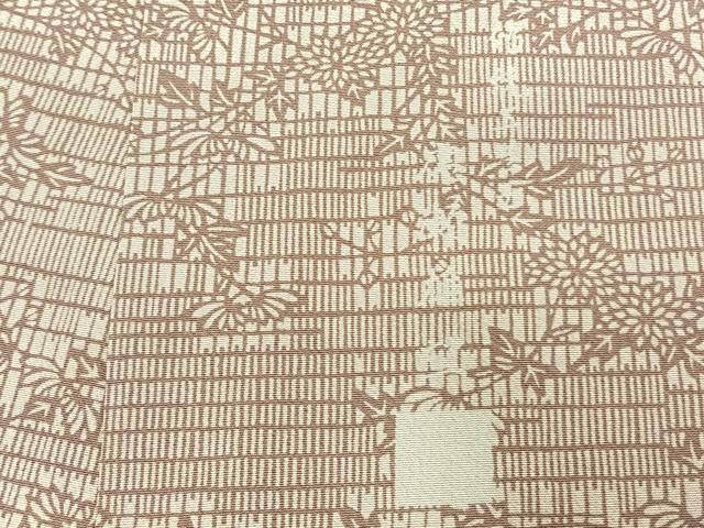 平和屋着物●伝統工芸士　廣瀬雄望　小紋　枝花文　正絹　逸品　AABK1154fy
