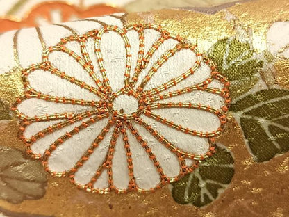 平和屋着物●銀座きしや　訪問着　駒刺繍　絞り　松竹梅　金彩　正絹　逸品　未使用　AABK1155fy