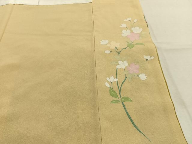 平和屋着物●訪問着 中国三大刺繍 汕頭刺繍 スワトウ刺繍 相良刺繍 総刺繍 駒刺繍 草花文 暈し染め 金糸 正絹 逸品 AABK1160fy