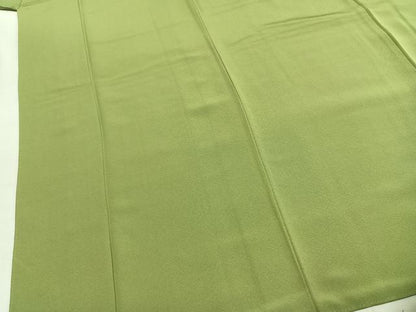 平和屋着物●上質な色無地　夢想庵　苗色　正絹　逸品　AABK1166fy
