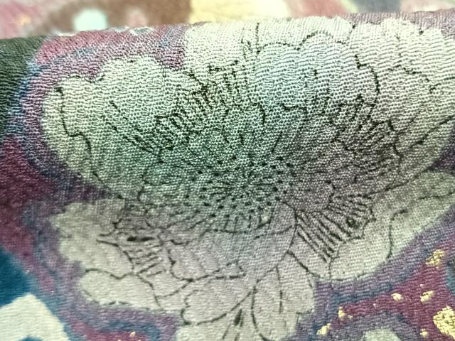 平和屋着物●豪華振袖　辻が花　暈し染め　金彩　金通し地　正絹　逸品　AABK1167fy