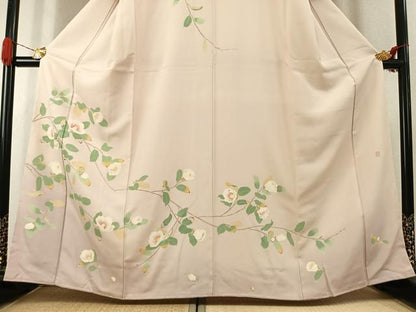 平和屋着物●訪問着　友禅　作家物　枝花文　暈し染め　正絹　逸品　AABK1170fy