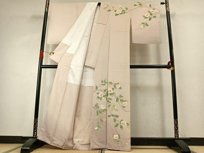 平和屋着物●訪問着　友禅　作家物　枝花文　暈し染め　正絹　逸品　AABK1170fy