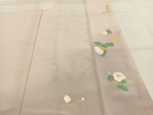 平和屋着物●訪問着　友禅　作家物　枝花文　暈し染め　正絹　逸品　AABK1170fy