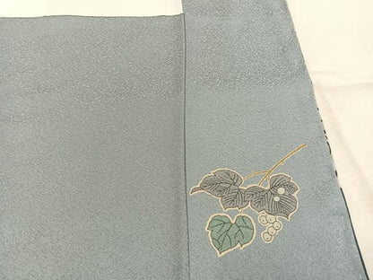 平和屋着物●訪問着　辻が花　花鳥文　暈し染め　金銀彩　正絹　逸品　未使用　AABK1179fy